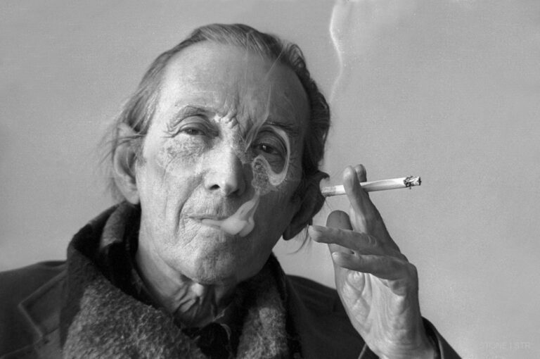 Portrait des deutschen Schriftstellers Walter Mehring (1896-1981), aufgenommen am 27. April 1976 in Zuerich. (KEYSTONE/Str)