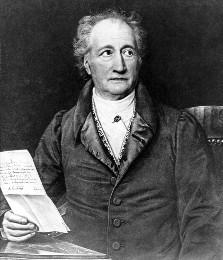 Der deutsche Dichter Johann Wolfgang von Goethe auf einem Gemaelde aus dem Jahre 1828 von Joseph Stieler. Am 28. August 1749 kam Goethe in Frankfurt am Main auf die Welt. In diesem Jahr jaehrt sich sein Geburtstag zum 250. Mal. (KEYSTONE/AP Photo/Str) === ===
