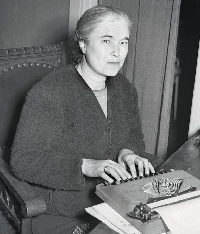Anna Seghers Using Typewriter