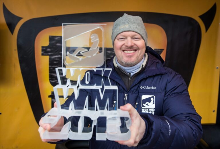 epa04805538 (FILE) A file picture dated 01 March 2013 shows German TV presenter and entertainer Stefan Raab holding the Wok Championship throphy during a press conference in Oberhof, Germany. According to media reports on 17 June 2015, Raab will end his TV career by the end of 2015. EPA/MICHAEL REICHEL