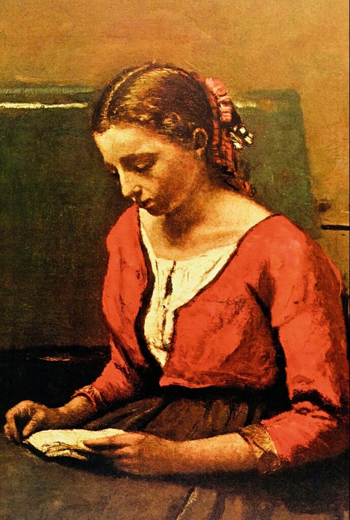 Die Melodie und Schönheit von Worten. Gedanken zu Camille Corots «Lesendem Mädchen»