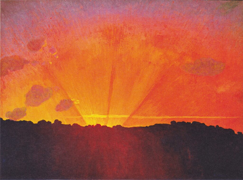 So kam er sich selbst abhanden: Félix Vallotton, Coucher de soleil, ciel orange, 1900