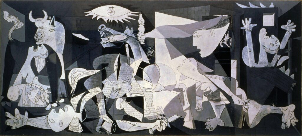 Pablo Picasso, Guernica, 1937: Wenn der Mensch in sein Dunkel abtaucht und dort ein Feuer entfacht