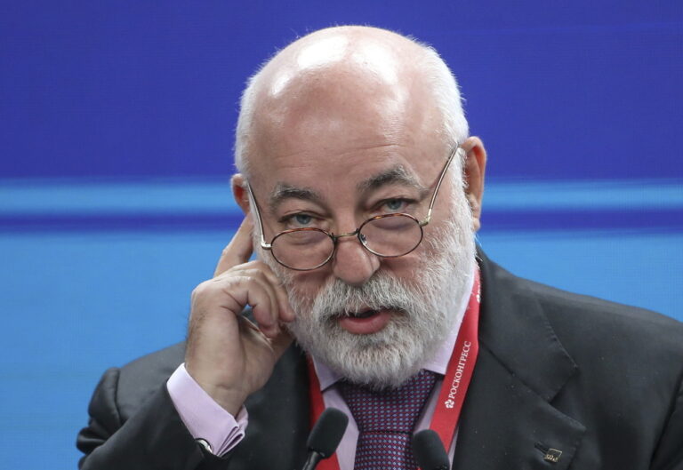 FILE - In this May 25, 2018, file photo, Renova CEO businessman Viktor Vekselberg attends the St. Petersburg International Economic Forum in St. Petersburg, Russia. in St. Petersburg, Russia. Long before Vekselberg was tied to a scandal over the president and a porn star, the Russian oligarch had been positioning himself to extend his influence in the United States. (Alexander Ryumin/TASS News Agency Pool Photo via AP, file)