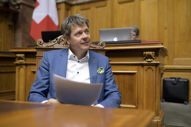 Juerg Grossen, GLP-BE, fotografiert waehrend der Fruehlingssession der Eidgenoessischen Raete, am Donnerstag, 21. Maerz 2019 im Nationalrat in Bern. (KEYSTONE/Anthony Anex)