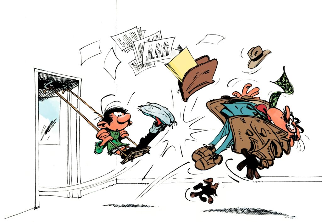 Anarchist im Büro: Gaston, der schlaksige Zausel-Held des Comic-Künstlers André Franquin, ist Kult. Darf er unsterblich sein wie Asterix und Co.?