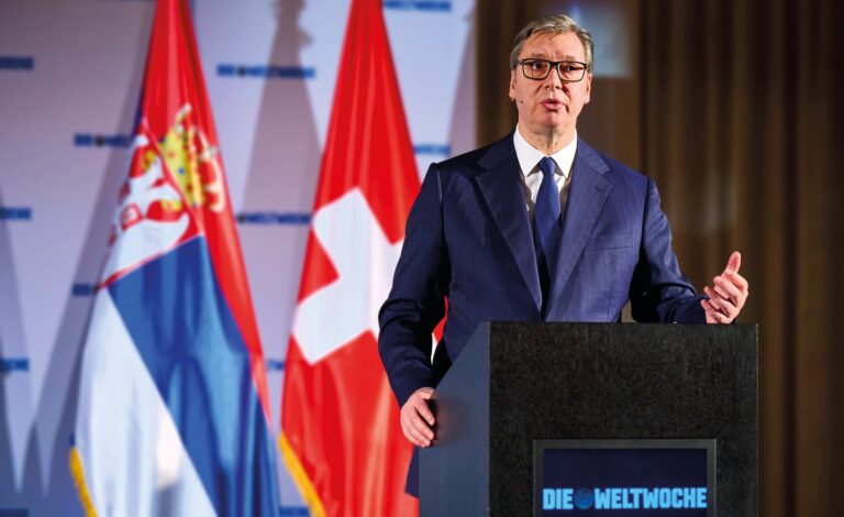 «Ich glaube an die unabhängigen Länder»: Aleksandar Vucic sprach auf Einladung der Weltwoche in Zürich. Serbiens Präsident widmete sich in seiner eindringlichen Rede den globalen Machtverschiebungen, Europas Problemen und der Rolle der Wirtschaft als treibender Kraft