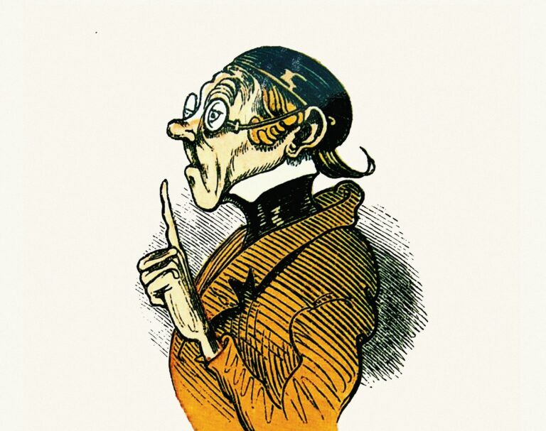 Wilhelm Busch: Lehrer Lämpel (aus Max und Moritz), 1865 (Wikimedia Commons)