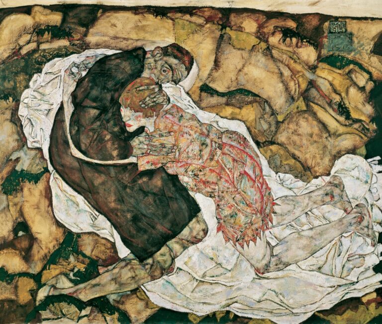 Bild: Egon Schiele, Der Tod und das Mädchen, 1915 (Österreichische Galerie Belvedere)