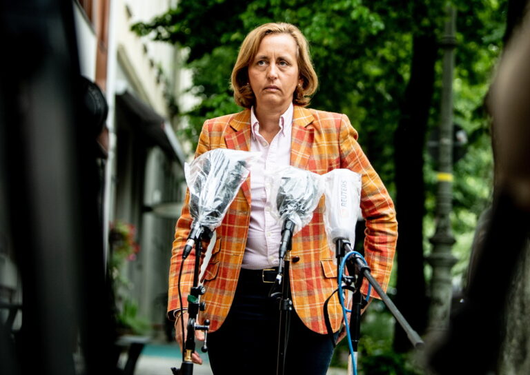 epa08474819 Alternative for Germany party (AfD) faction co-chairwoman in the German parliament Bundestag and deputy chairwoman Beatrix von Storch speaks during press briefing in Berlin, Germany, 09 June 2020. The court has ruled that Seehofer violated the neutrality of his office and infringed the principle of equality of opportunity after saying in an interview that the AfD was 'corrosive for the state.' The interview was published on the interior ministry's homepage for around two weeks. The AfD brought the case to the highest court, accusing Seehofer of having unlawfully used state resources to spread a party-political message. EPA/RONALD WITTEK EPA-EFE/FILIP SINGER