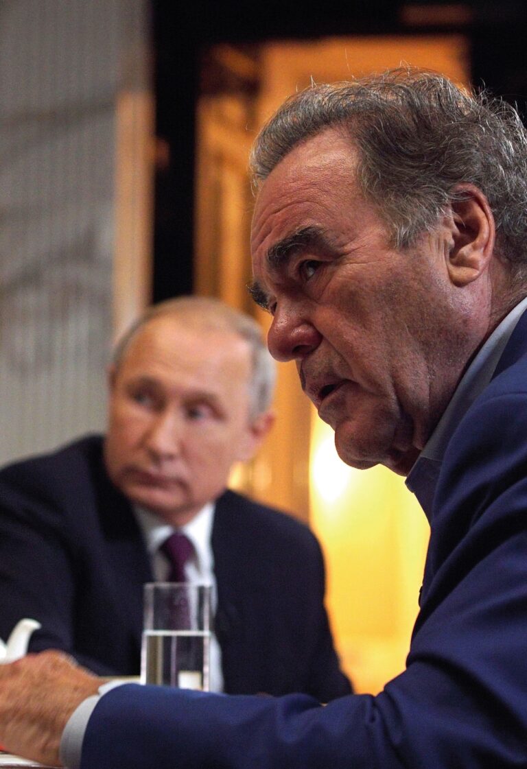US film director Oliver Stone interviews Vladimir Putin