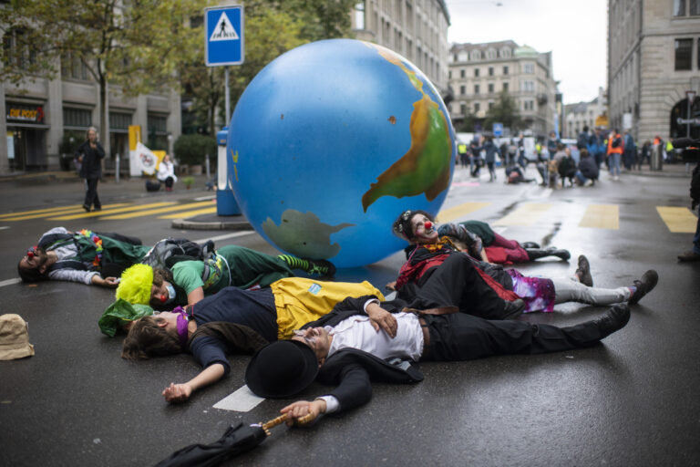 Aktivisten der Klimaorganisation 