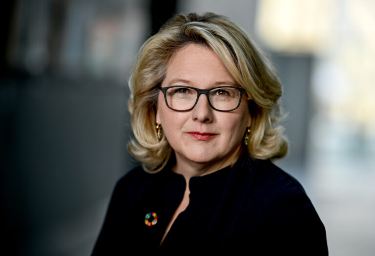 11 January 2022, Berlin: Svenja Schulze (SPD), Federal Minister for Economic Cooperation and Development. Photo: Britta Pedersen/dpa-Zentralbild/ZB (KEYSTONE/DPA/Britta Pedersen)