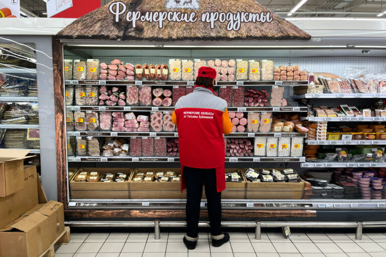 18 March 2022, Russia, Moskau: Wholesale food market / supermarket in Aviapark shopping center in Moscow. Photo: ---/dpa (KEYSTONE/DPA/---)