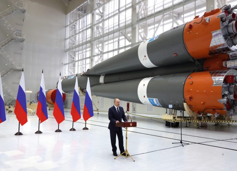 Russian President Vladimir Putin visits the Vostochny cosmodrome