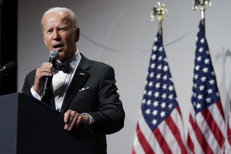 President Joe Biden speaks at the 45th Congressional Hispanic Caucus Institute Gala to kick-off the White House's celebration of Hispanic Heritage Month at the Walter Washington Convention Center, Thursday, Sept. 15, 2022, in Washington. (AP Photo/Alex Brandon)