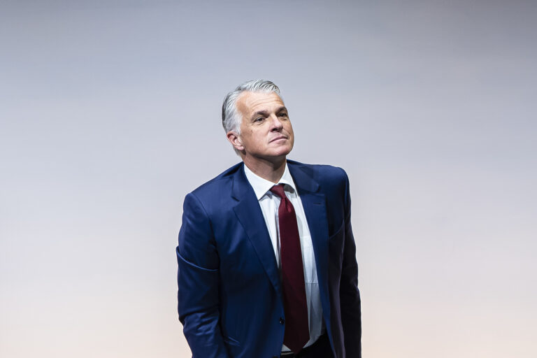 Newly appointed Group Chief Executive Officer of Swiss Bank UBS Sergio P. Ermotti arrives with for a news conference in Zurich, Switzerland on Wednesday, March 29, 2023. (KEYSTONE/Michael Buholzer)