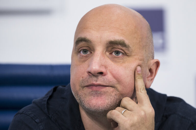 FILE - Russian writer and publicist Zakhar Prilepin attends a news conference in Moscow, Russia, Tuesday, Feb. 21, 2017. Russian state news agency Tass says the car of Prilepin exploded in Russia on Saturday, May 6, 2023, injuring him and killing his driver. (AP Photo/Alexander Zemlianichenko, File)