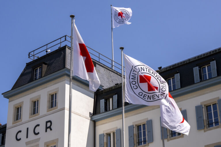 The International Committee of the Red Cross (ICRC) headquarters is pictured, in Geneva, Switzerland, Friday, June 23, 2023. (KEYSTONE/Martial Trezzini)