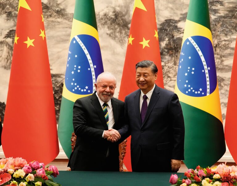 Chinese President Xi meets Brazil's President Lula da Silva in Beijing