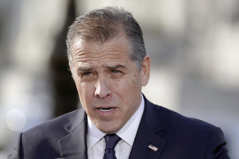 Hunter Biden, son of President Joe Biden, speaks during a news conference outside the Capitol, Wednesday, Dec. 13, 2023, in Washington. Hunter Biden on Wednesday lashed out at Republican investigators who have been digging into his business dealings, insisting outside the Capitol he will only testify before a congressional committee in public. (AP Photo/Mariam Zuhaib)