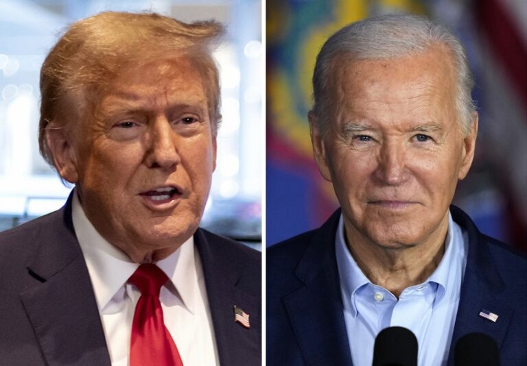 This combination of photos shows former President Donald Trump in New York, April 23, 2024, from left, President Joe Biden in Scranton, Pa., April 16, 2024, and former President Jimmy Carter, July 10, 2021, in Plains, Ga. Trump is running against Biden, but Trump, the presumptive Republican nominee, keeps bringing up Carter. Trump likes to cite the 99-year-old former president as a measuring stick to belittle Biden. (AP Photo)