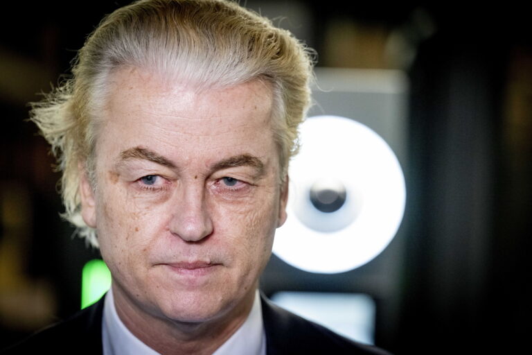 epa11332518 Party for Freedom (PVV) leader Geert Wilders arrives for talks on government formation, in the Hague, the Netherlands, 11 May 2024. Dutch party leaders of PVV, VVD, NSC and BBB continue talks to reach an agreement on forming a new government ahead of next week's deadline on 15 May to conclude negotiations. EPA/ROBIN UTRECHT