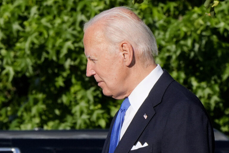 President Joe Biden arrives at Fort Lesley J. McNair, Monday, July 1, 2024, in Washington, on return from Camp David. (AP Photo/Jacquelyn Martin)