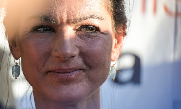 26.08.2024, Thüringen, Jena: Sahra Wagenknecht, Bundesvorsitzende des Bündnis Sahra Wagenknecht (BSW), nimmt an einer BSW-Wahlkampfveranstaltung teil. Am 01. September 2024 finden in Thüringen die Landtagswahlen statt. Foto: Hannes P. Albert/dpa +++ dpa-Bildfunk +++ (KEYSTONE/DPA/Hannes P Albert)