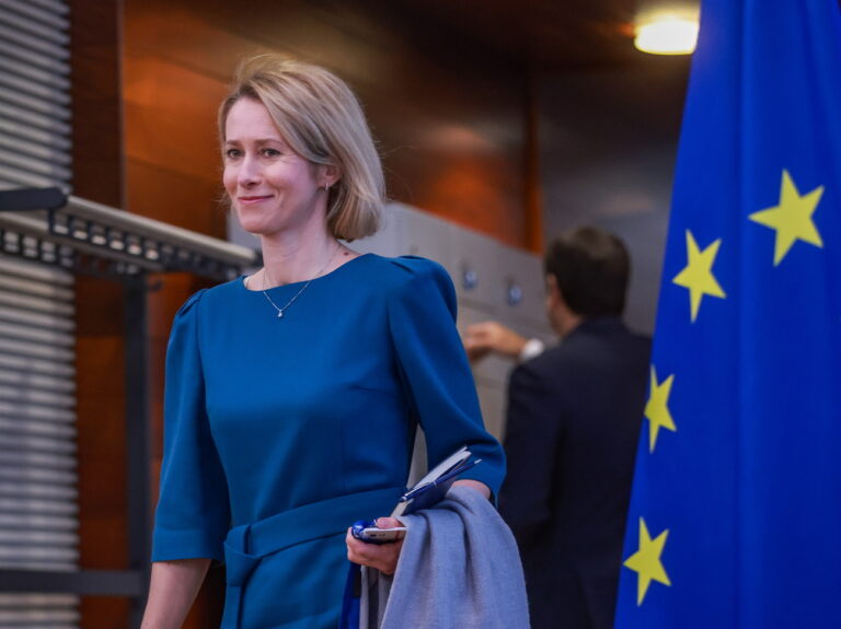 epa11756065 Kaja Kallas, European High Representative for Foreign and Security Policy at the start of the College meeting of the European Commission in Brussels, Belgium, 04 December 2024. EPA/OLIVIER HOSLET