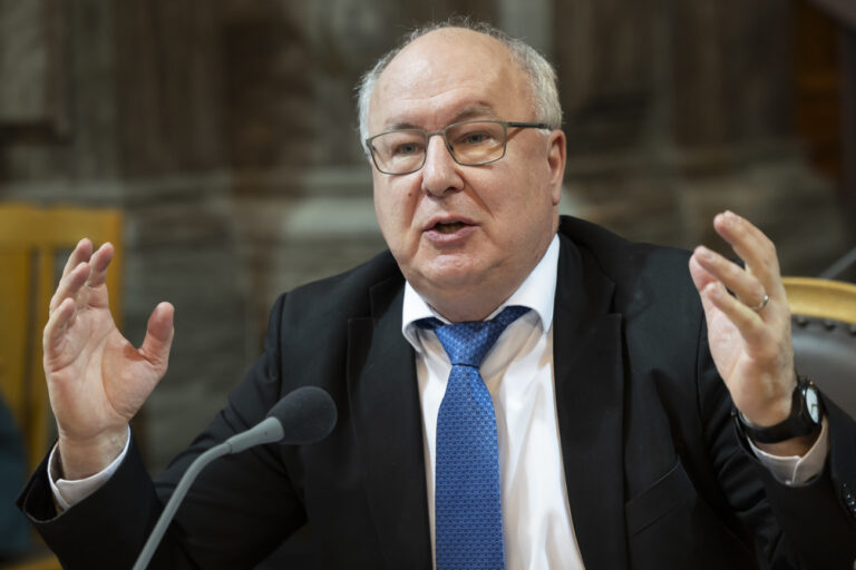 Pierre-Yves Maillard, SP-VD, spricht im Staenderat, waehrend der Wintersession der Eidgenoessischen Raete, am Donnerstag, 19. Dezember 2024 in Bern. (KEYSTONE/Peter Klaunzer)