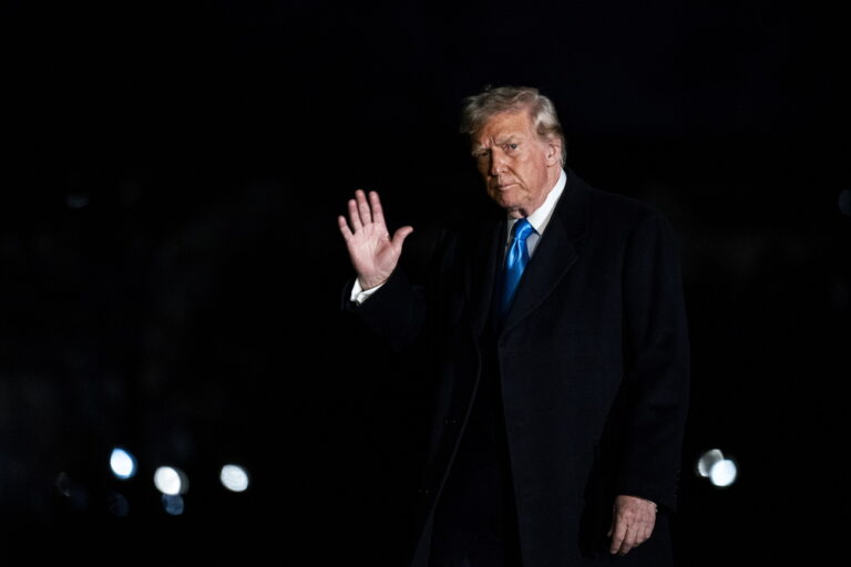 epa11871430 US President Donald Trump walks on the South Lawn of the White House after arriving on Marine One in Washington, DC, USA, on 02 February 2025. Trump's upcoming 25% tariffs on goods from Canada and Mexico and 10% duties on products from China are set to ricochet through households, raising prices for a wide range of items including vegetables, fruits and cars. EPA/Al Drago / POOL