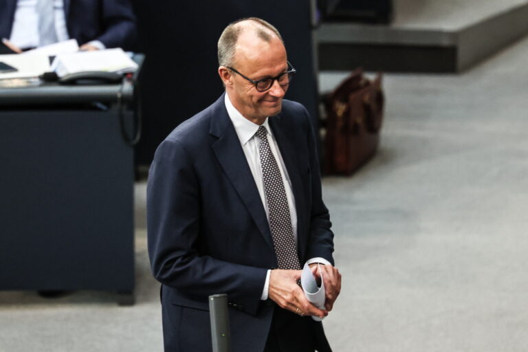 epa11971075 Christian Democratic Union (CDU) party and faction chairman Friedrich Merz attends a special plenary session of the German parliament 'Bundestag', in Berlin, Germany, 18 March 2025. The German Bundestag will vote on a draft law to ease the debt brake for defence spending, including a 500 billion euro fund for investments in infrastructure and climate neutrality. EPA/FILIP SINGER