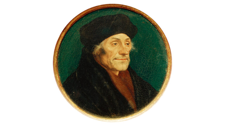 («Bildnis des Erasmus von Rotterdam im Rund» von Hans Holbein d.J. (1532) © akg-images)