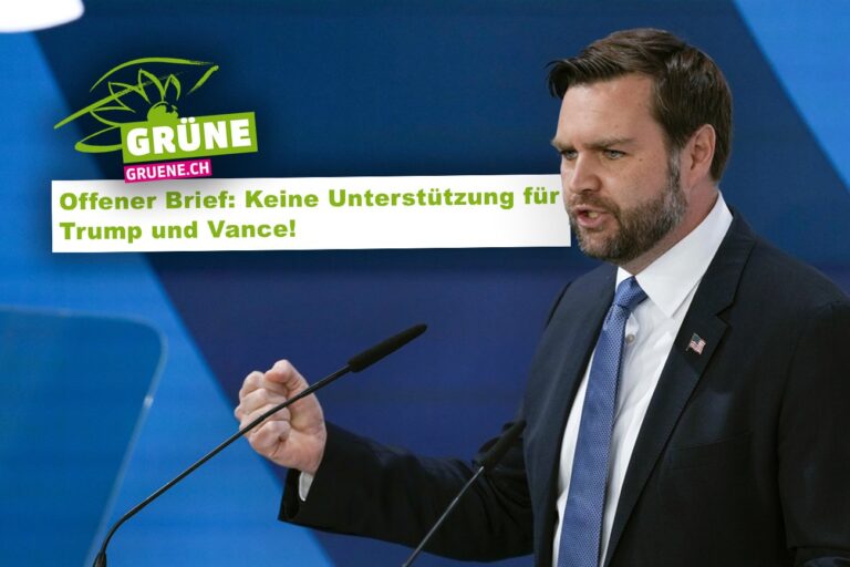 Vance spricht sich für die Meinungsfreiheit aus: Grund genug für die Grünen in der Schweiz, sofort einen «offenen Brief» gegen ihn zu veröffentlichen