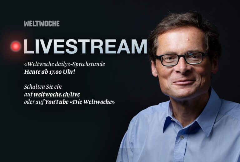 «Weltwoche daily»-Sprechstunde: Heute ab 17.00 Uhr beantwortet Roger Köppel Ihre Anregungen live!