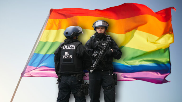 Während der EM dürfen deutsche Polizisten nicht zeigen, dass sie Deutsche sind. Die Landesflagge ist für sie untersagt. Ein Regenbogen hingegen geht immer