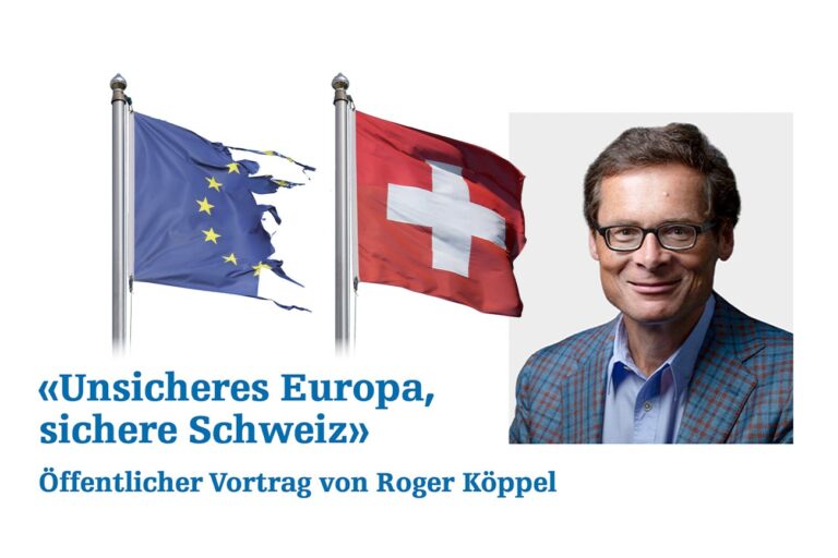 «Unsicheres Europa, sichere Schweiz»: Öffentlicher Vortrag von Roger Köppel in Zürich am Mittwoch, 5. März 2025 – jetzt hier anmelden!