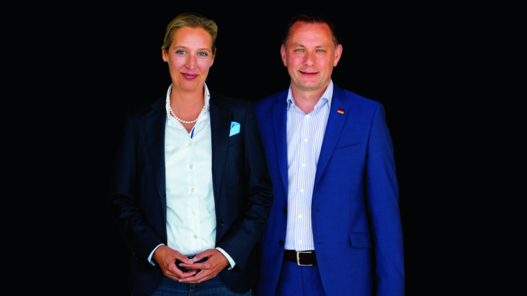 AfD-Spitzenduo Bundestagswahl 2021: Alice Weidel und Tino Chrupalla. / Weiterer Text über ots und www.presseportal.de/nr/110332 / Die Verwendung dieses Bildes ist für redaktionelle Zwecke unter Beachtung ggf. genannter Nutzungsbedingungen honorarfrei. Veröffentlichung bitte mit Bildrechte-Hinweis.