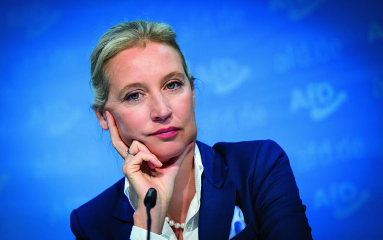 ARCHIV - 23.09.2024, Berlin: Alice Weidel, Bundesvorsitzende der AfD, sitzt bei einer Pressekonferenz in der AfD-Bundesgeschäftsstelle zum Ausgang der Landtagswahl in Brandenburg. (zu dpa: «Absprache der AfD-Spitze: Weidel soll Kanzlerkandidatin sein») Foto: Bernd von Jutrczenka/dpa +++ dpa-Bildfunk +++ (KEYSTONE/DPA/Bernd von Jutrczenka)