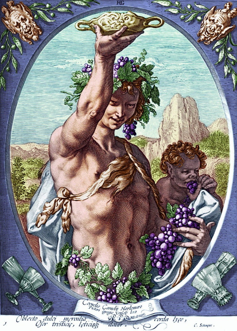 2BDXNE3 Dionysus, or Bacchus, God of Wine