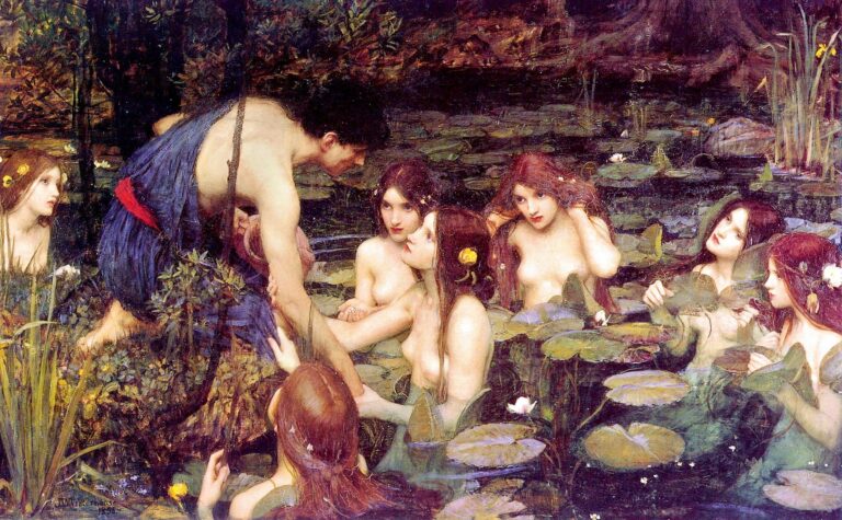 Bild: «Hylas and the Nymphs» von John Williams Waterhouse (1896)
